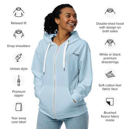 SmileWild Unisex zip-up hoodie