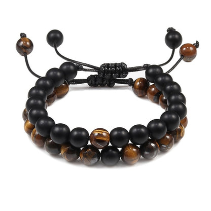 2pc Lava Rock Set Friendship & Distance Love Bracelet