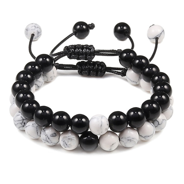 2pc Lava Rock Set Friendship & Distance Love Bracelet