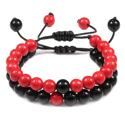 2pc Lava Rock Set Friendship & Distance Love Bracelet