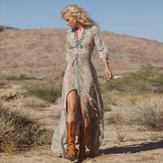 TEELYNN: Three-quarter Sleeve Gypsy Summer Dress Vestidos