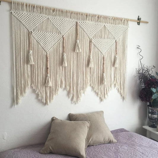 Macrame Woven Bedroom Wall Hanging Tapestry Boho Home Decor