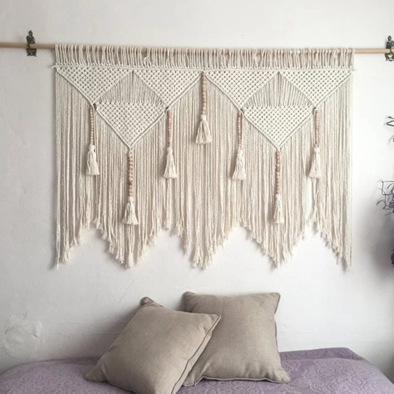 Macrame Woven Bedroom Wall Hanging Tapestry Boho Home Decor