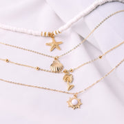 Boho Starfish Choker Pendent & Necklace