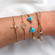 5pcs Mixed Golden Shell Starfish Friendship Bracelets