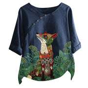 Women's Fox Printed Shirt - Mountain Village Merchandise