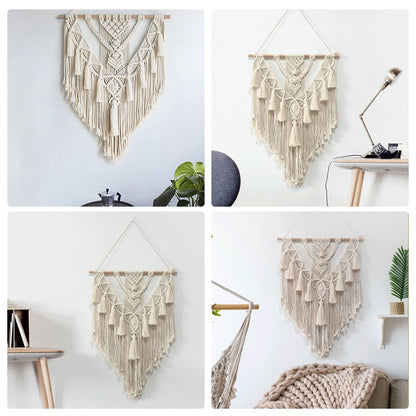 Macrame Woven Bedroom Wall Hanging Tapestry Boho Home Decor