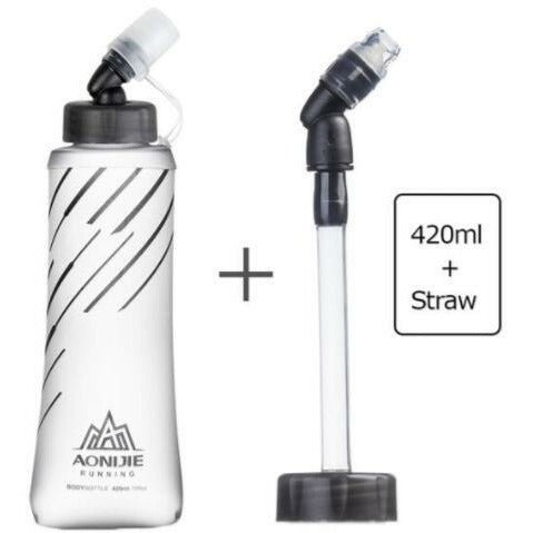 Aonijie clear collapsable water bottle BPA free
