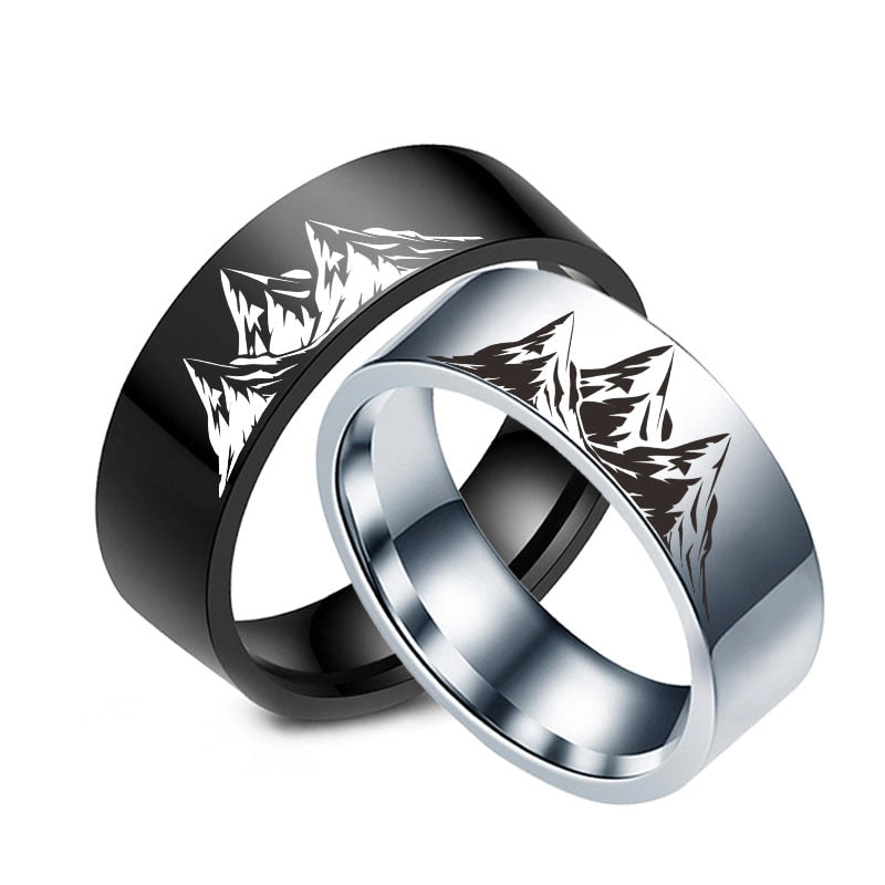 Minds Versus Mountains Jewellery for Men & Women 8mm Rings