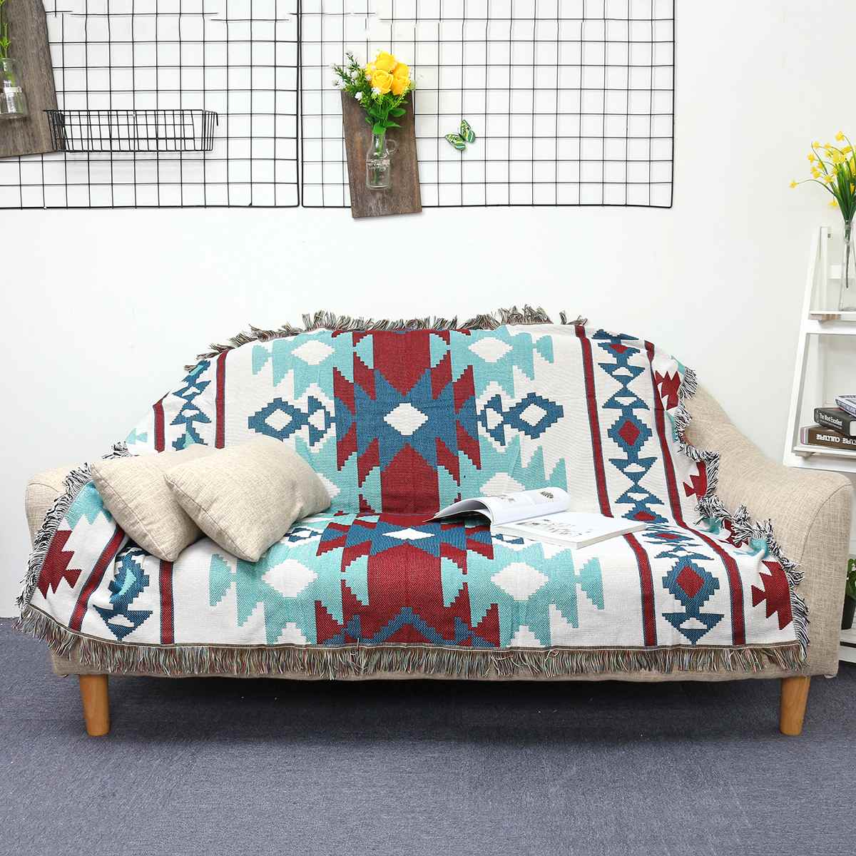 Navajo American-Style Sofa Blanket Tapestry Outdoor Beach Sandy Throw