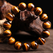 Mens Tiger Eye Beads Bracelet - Limited Sizes Available!! - Mountain Village Merchandise