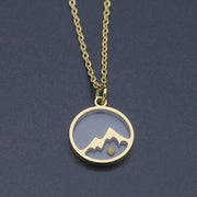 Minds Versus Mountains Pendant Necklace with Tiny Mustard Seed
