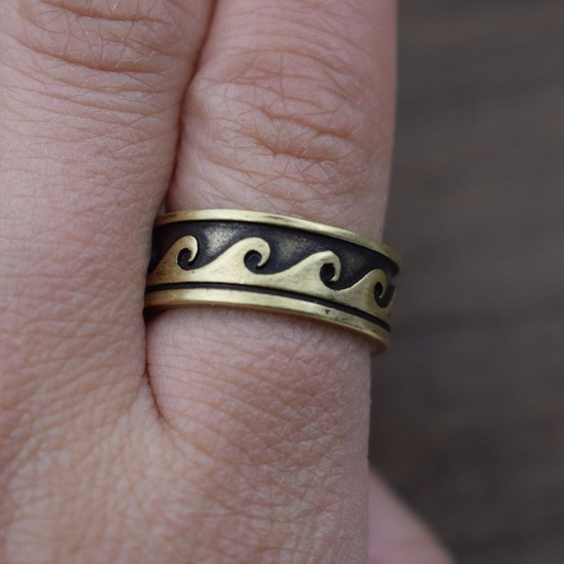 Hawaii Ocean Tribal Surfer Ring