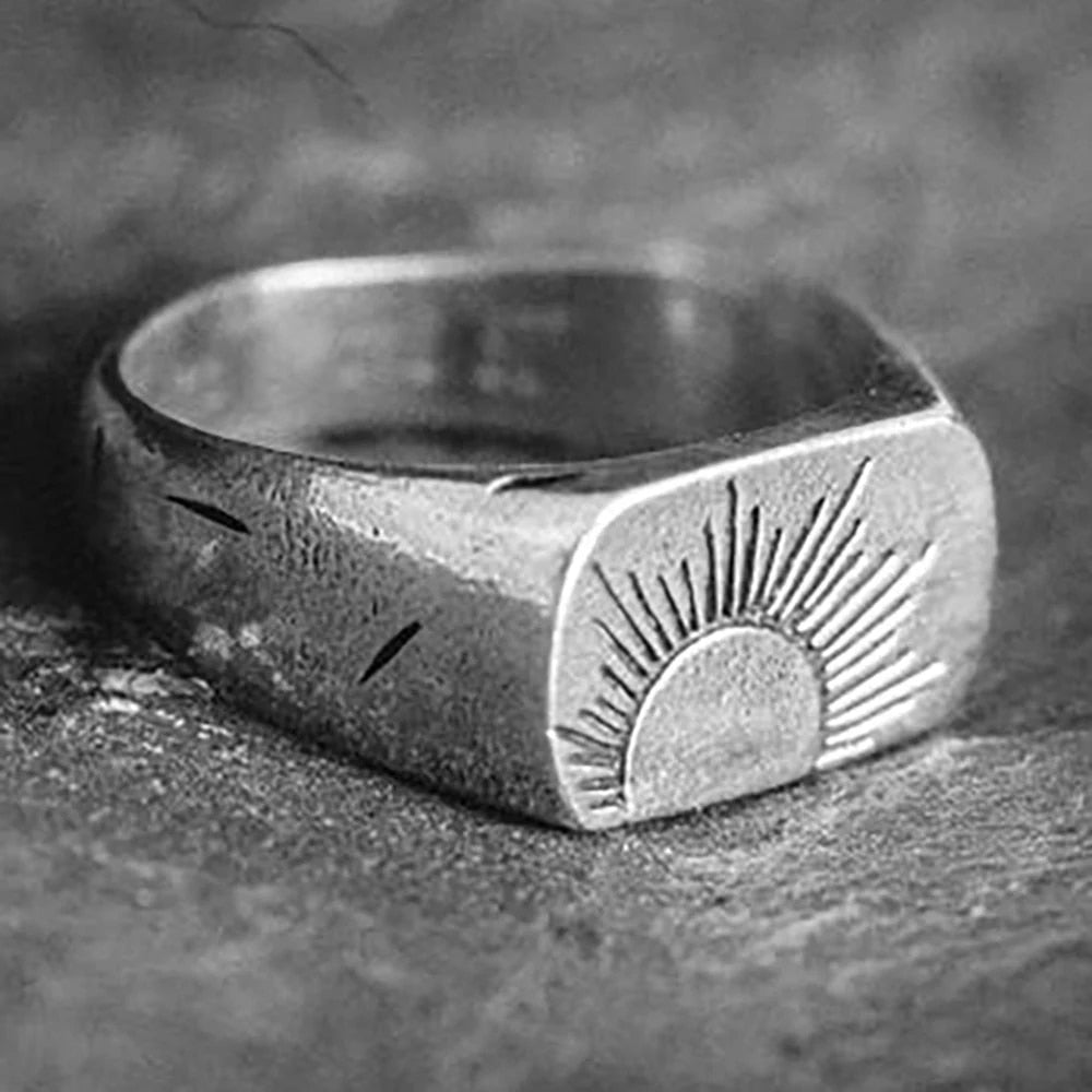 Rustic Sunshine Ring Men's