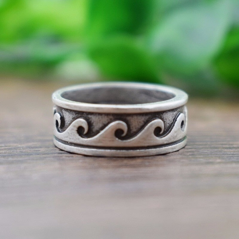 Hawaii Ocean Tribal Surfer Ring