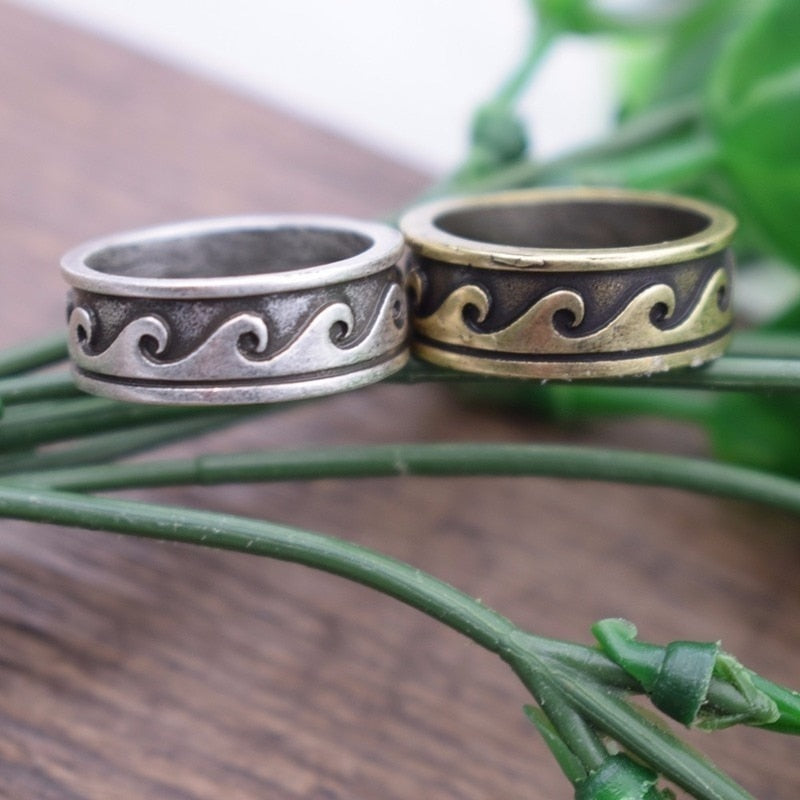 Hawaii Ocean Tribal Surfer Ring