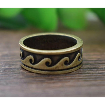 Hawaii Ocean Tribal Surfer Ring