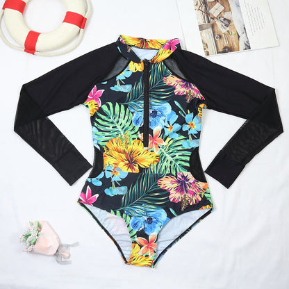 long sleeve bikini - printed