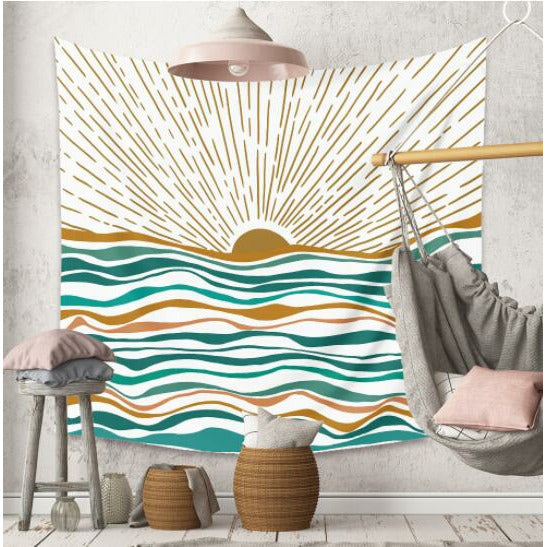 Happy Sunrise Tapestry: Mountain Village Merchandise - Mountain Village Merchandise