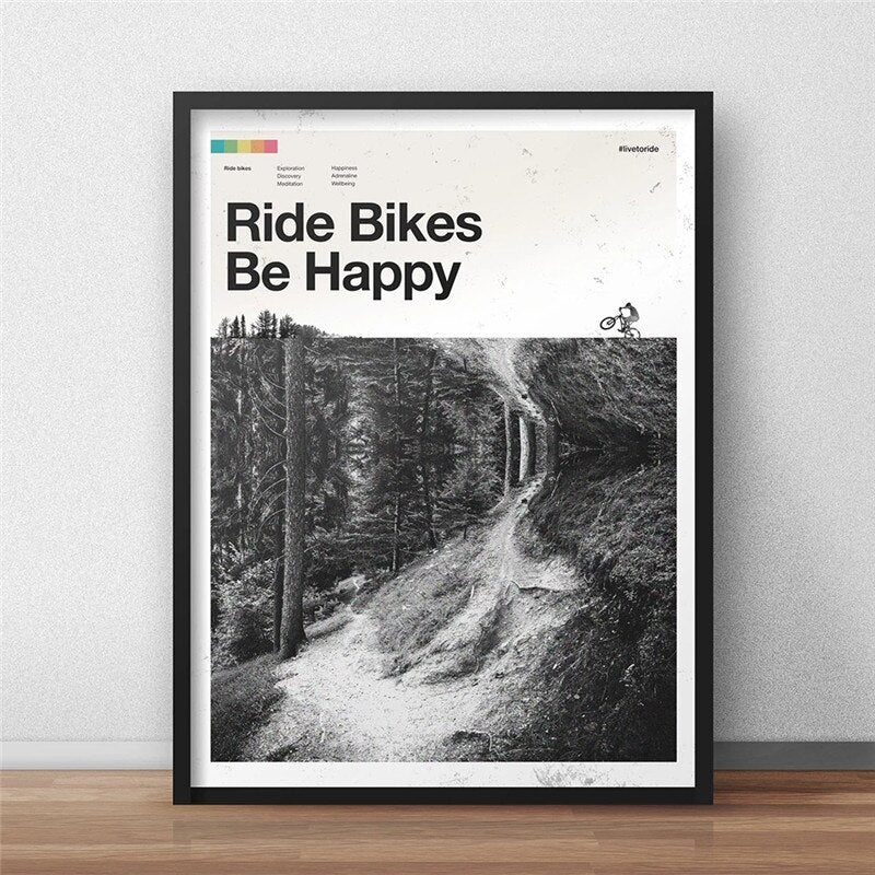 Ride Bikes. Be Happy | Interior Design & Wall Decor - Mountain Village Merchandise