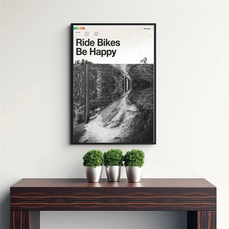 Ride Bikes. Be Happy | Interior Design & Wall Decor - Mountain Village Merchandise