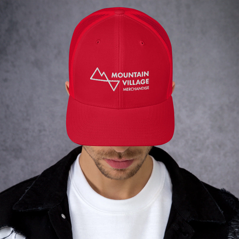 Trucker Cap: Mountain Village Merchandise Accessories - Mountain Village Merchandise