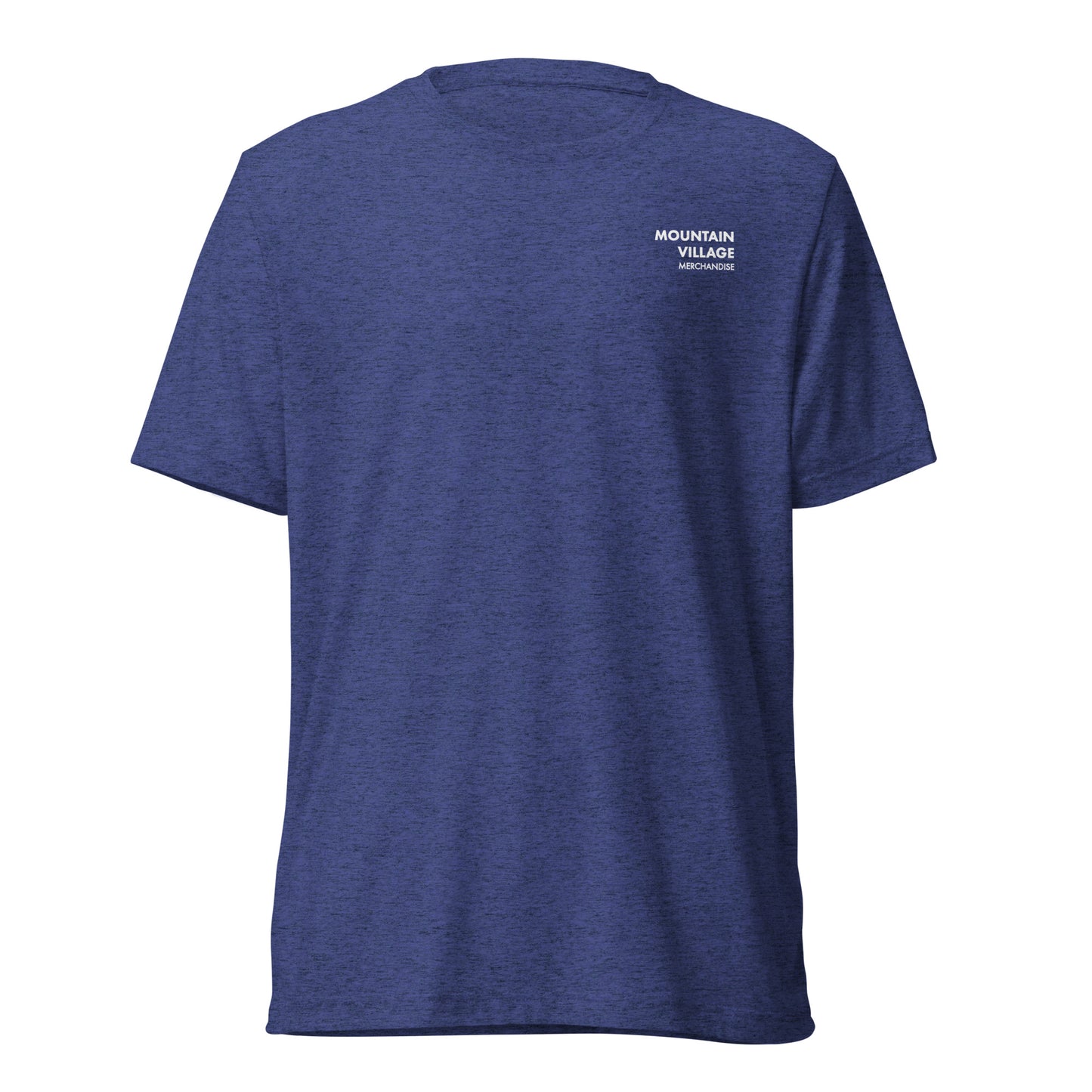 Surfs Up tri-blen men's t-shirt in navy color shown from the front